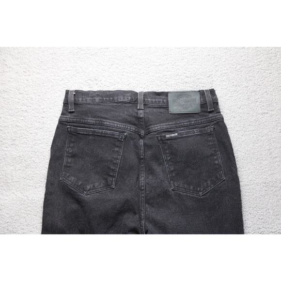 Vintage Harley Davidson Jeans Womens 14 Black Denim 5 Pocket Biker Motorcycle - Picture 6 of 9